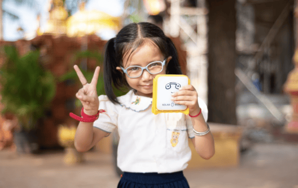 Girl with Solar Buddy